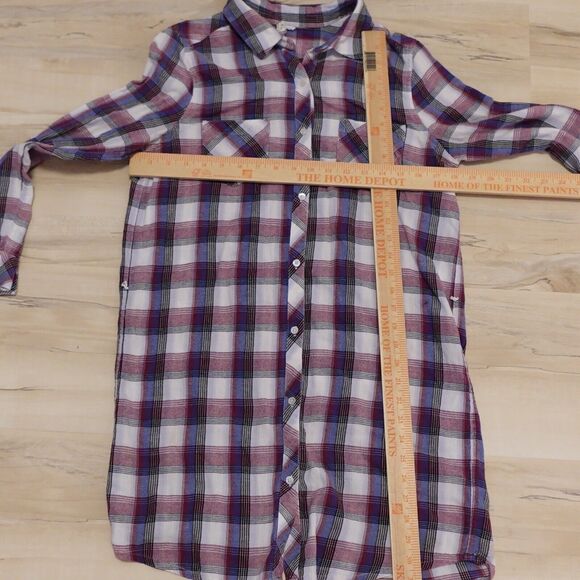 Soft Joie Women's Size Small Carmina Plaid Cotton Shirt Dress Button Down READ - Picture 8 of 8